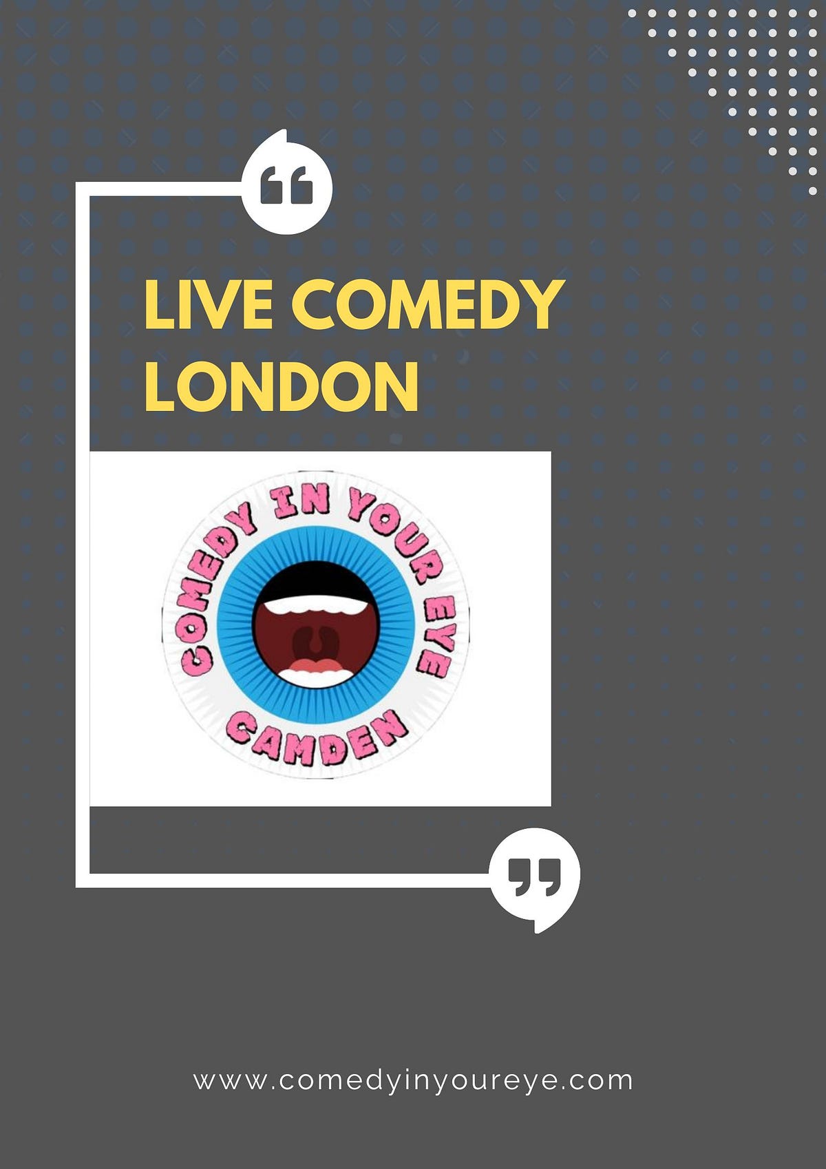 Comedy In London 20th March 2025 Live Comedy London Comedy In Your Eye Medium