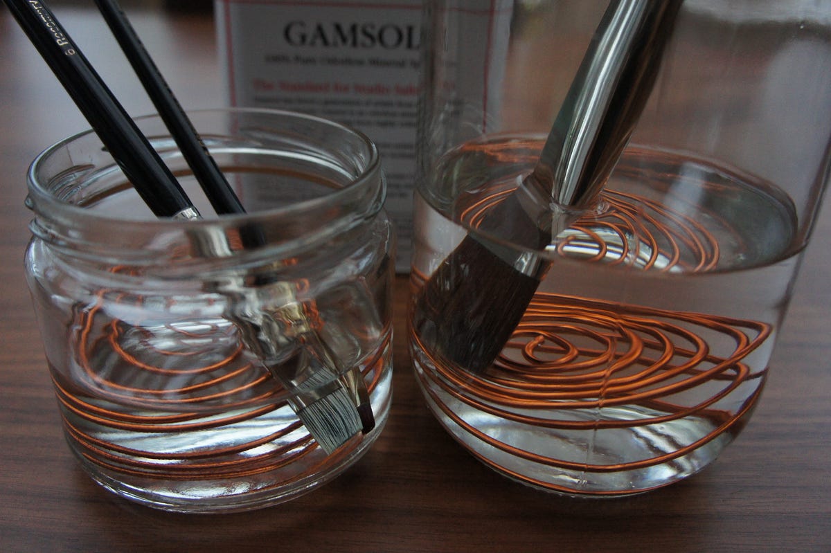 How to Make a Turps Jar (Brush Cleaner) for Oil Painting by Rhymes&Oils Artist FWRD Medium