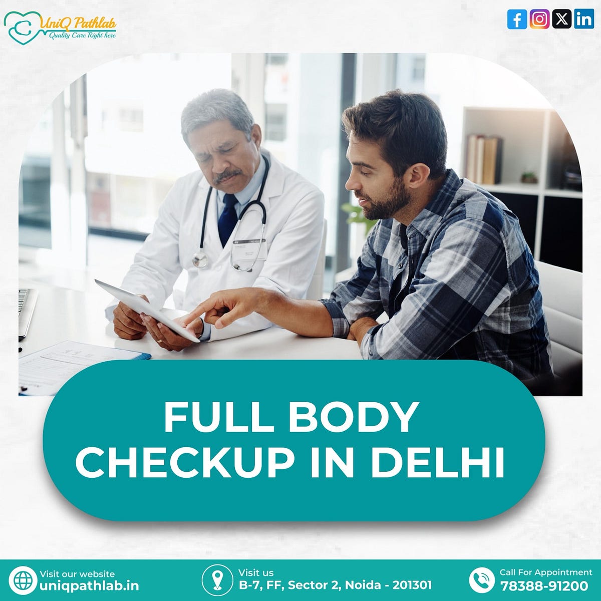 Full body Checkup Near Delhi UniQ Pathlab by Uniq Pathlab Nov