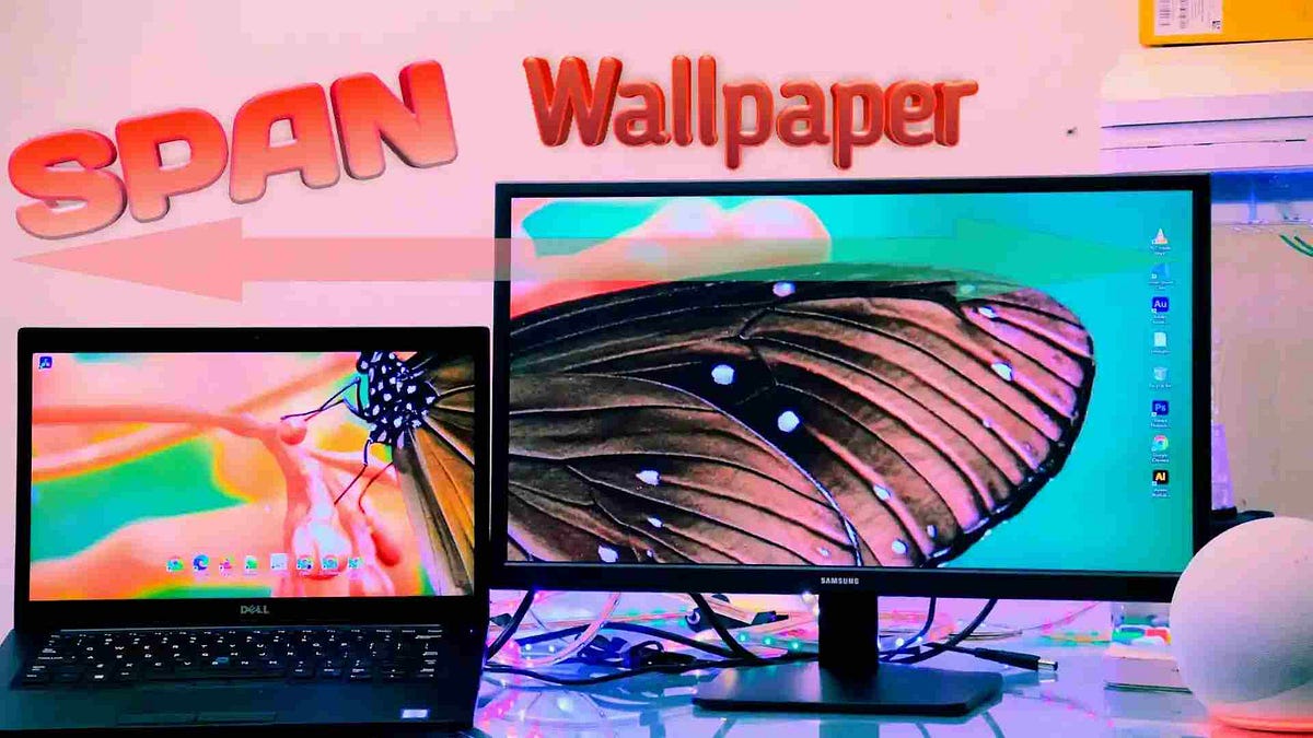 Extend / Span Wallpaper Between Multiple Monitors Extend Wallpaper by VL Technical Medium