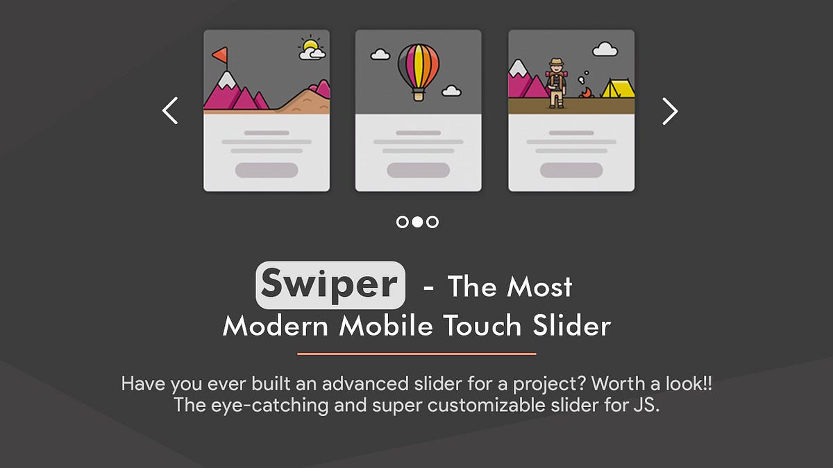 Implement different types of sliders using Vue 3 and Swiper 7 by