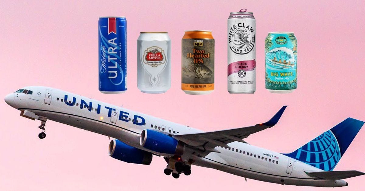 Does United Airlines serve alcohol on flights? by AviaTech Channel