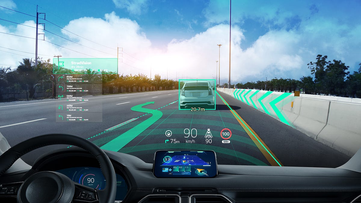 Augmented reality headup display (AR HUD) provides drivers with a