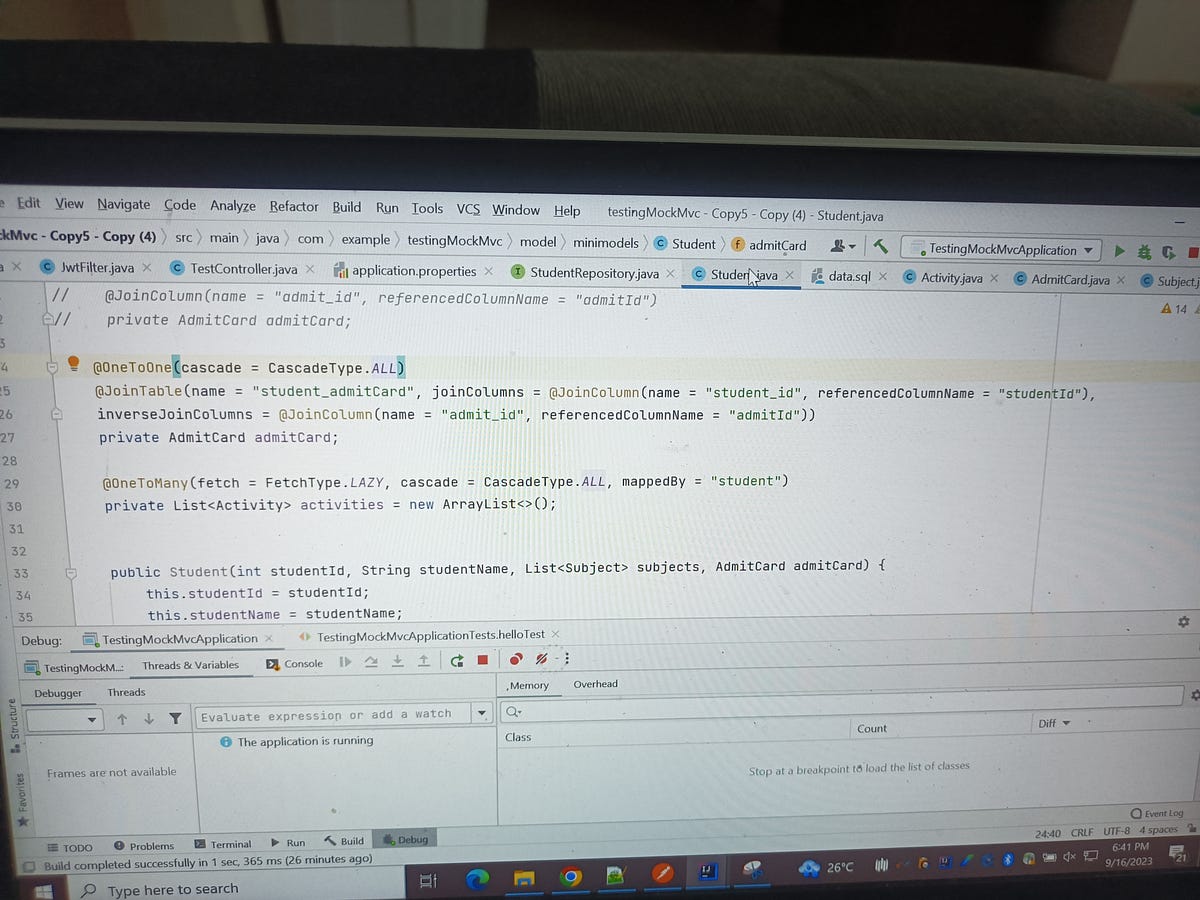 Application property. spring.datasource.url=jdbc h2 mem… by