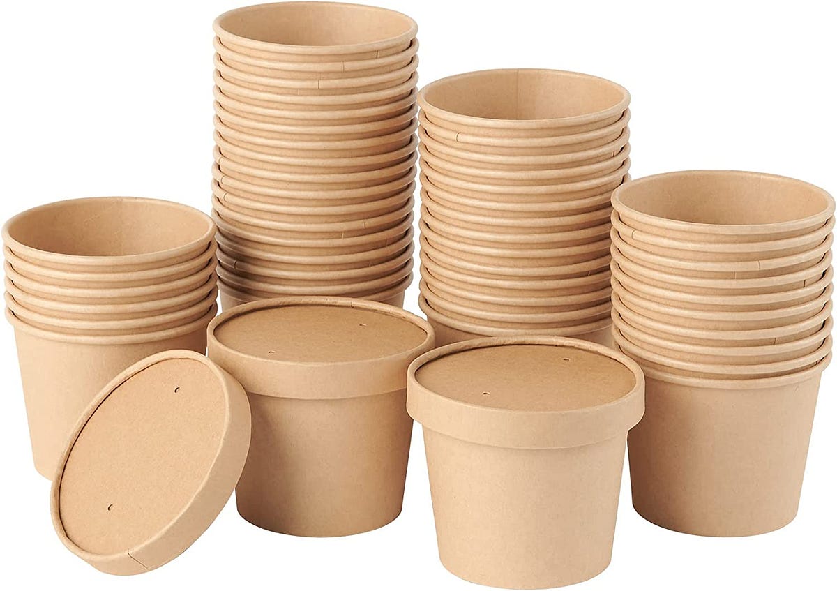 5 types of best disposable paper soup bowls with lids by Gloria