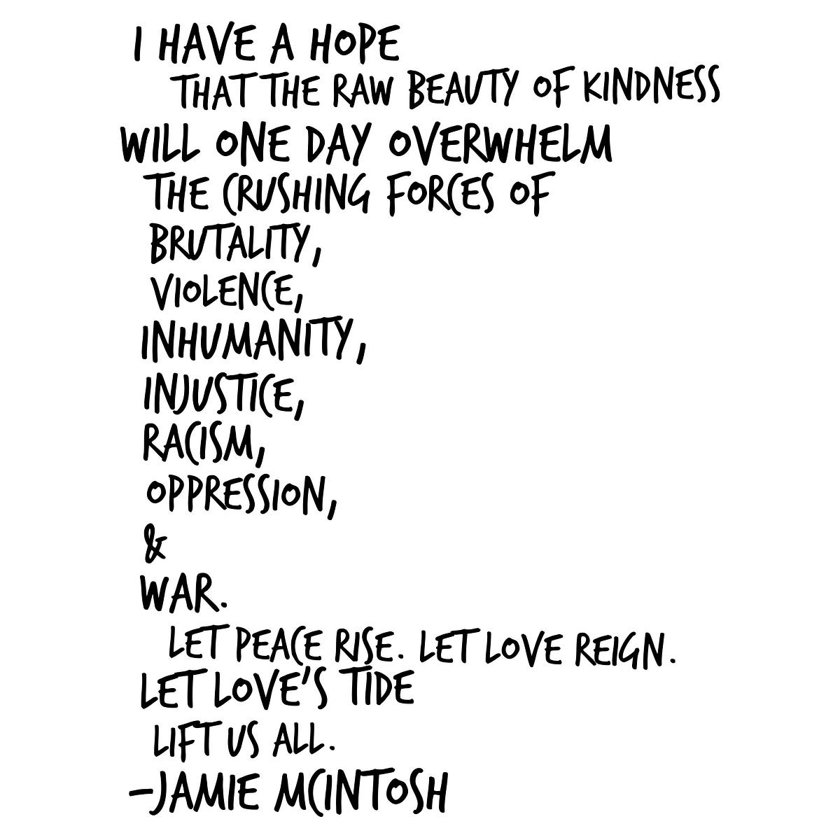 I Have a Hope. Injustice will fall by Jamie McIntosh The POM Medium(01)