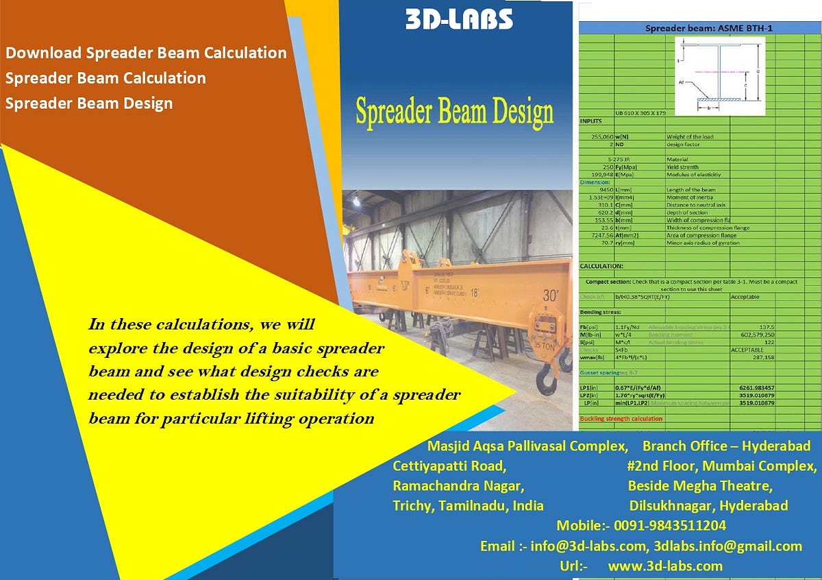 spreader beam calculation