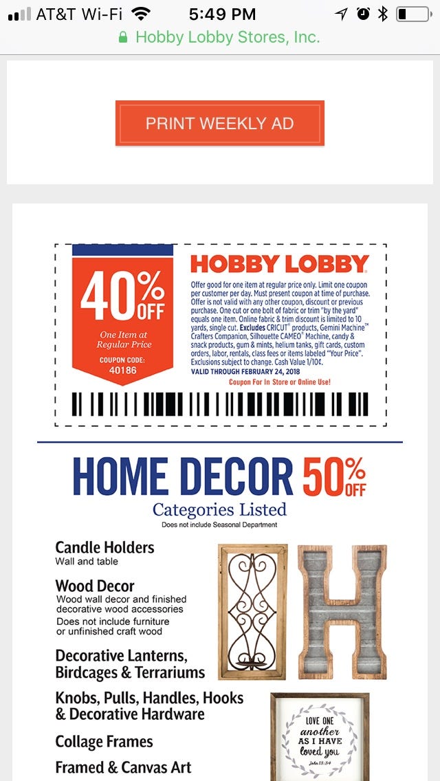 The Subtle Difference between Coupons at Michaels and Hobby Lobby by Laurel Sch UXDI 11 ATX Medium