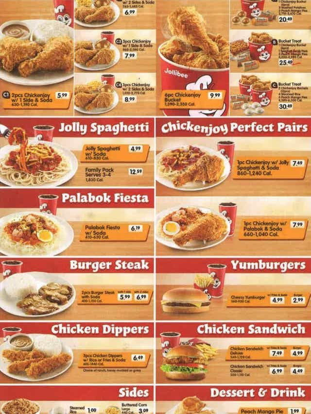 Jollibee Combo Bucket List