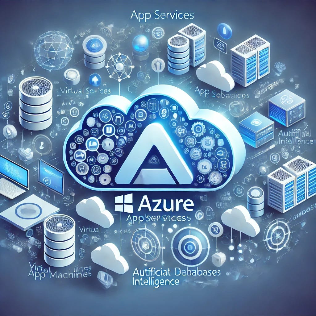 Diagram showing integration between Azure cloud services and DevOps pipelines for continuous delivery