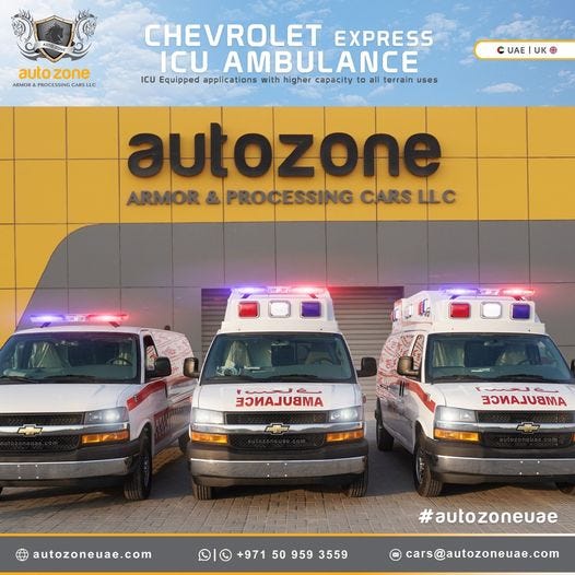 How much does it cost to buy an ambulance from Dubai? by Auto zone