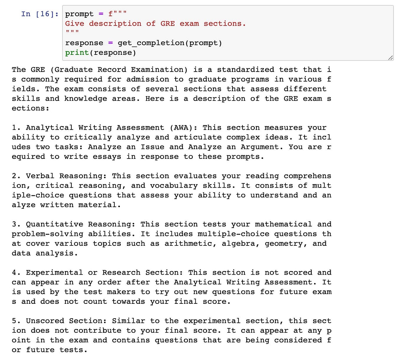 Expanding using Prompt Engineering (A topic from Prompt Engineering