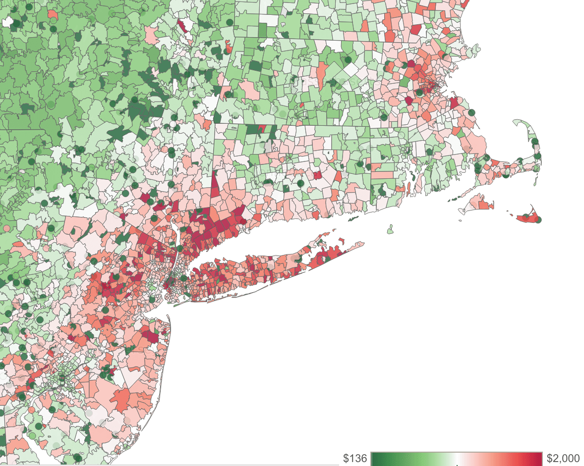 2023 Median Rent by Zip Code for HUD Sec. 8 Rent Comp Studies by