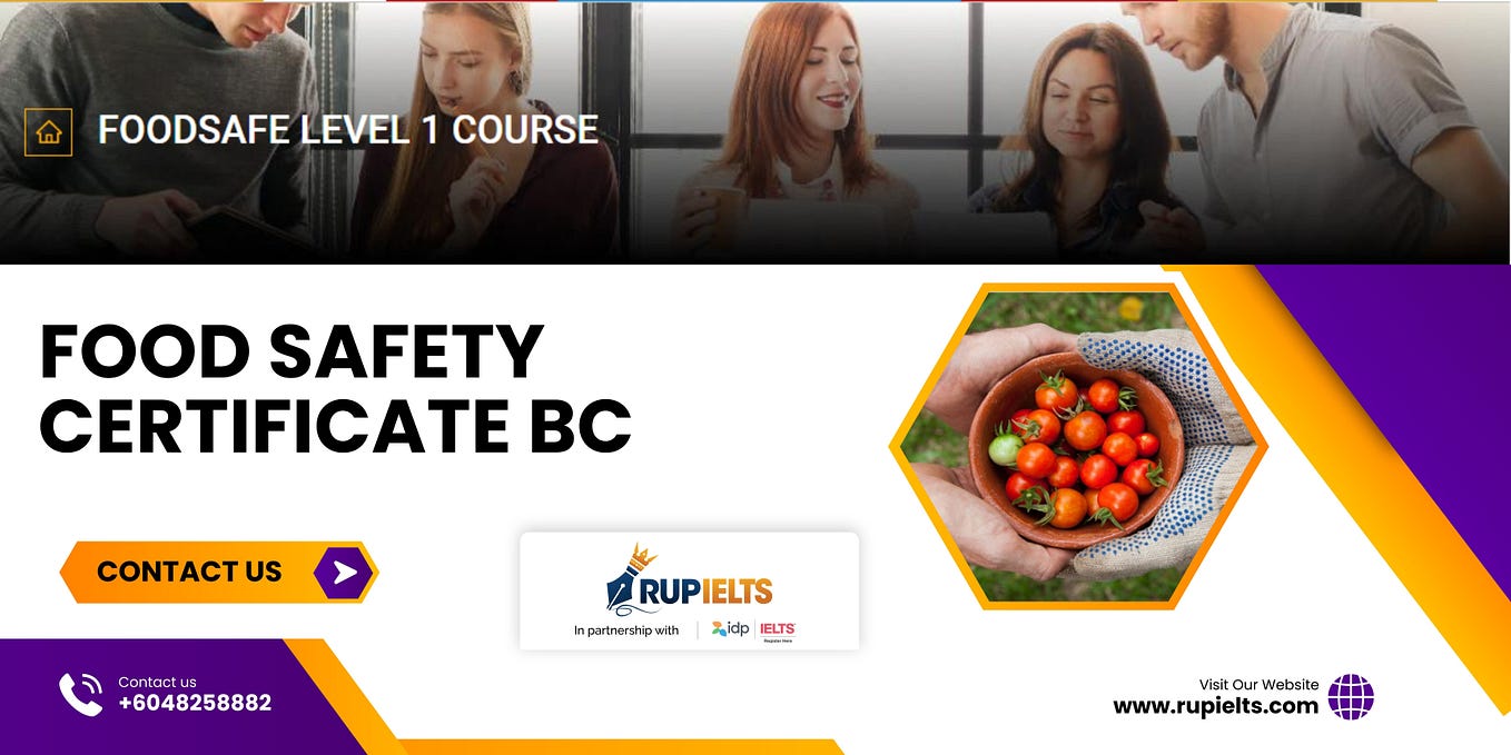 FOODSAFE Level 1 Course RupIELTS Institute RupIELTS Institute Medium