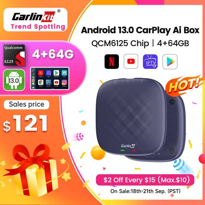 Carlinkit carplay ai box android 130 sm6225