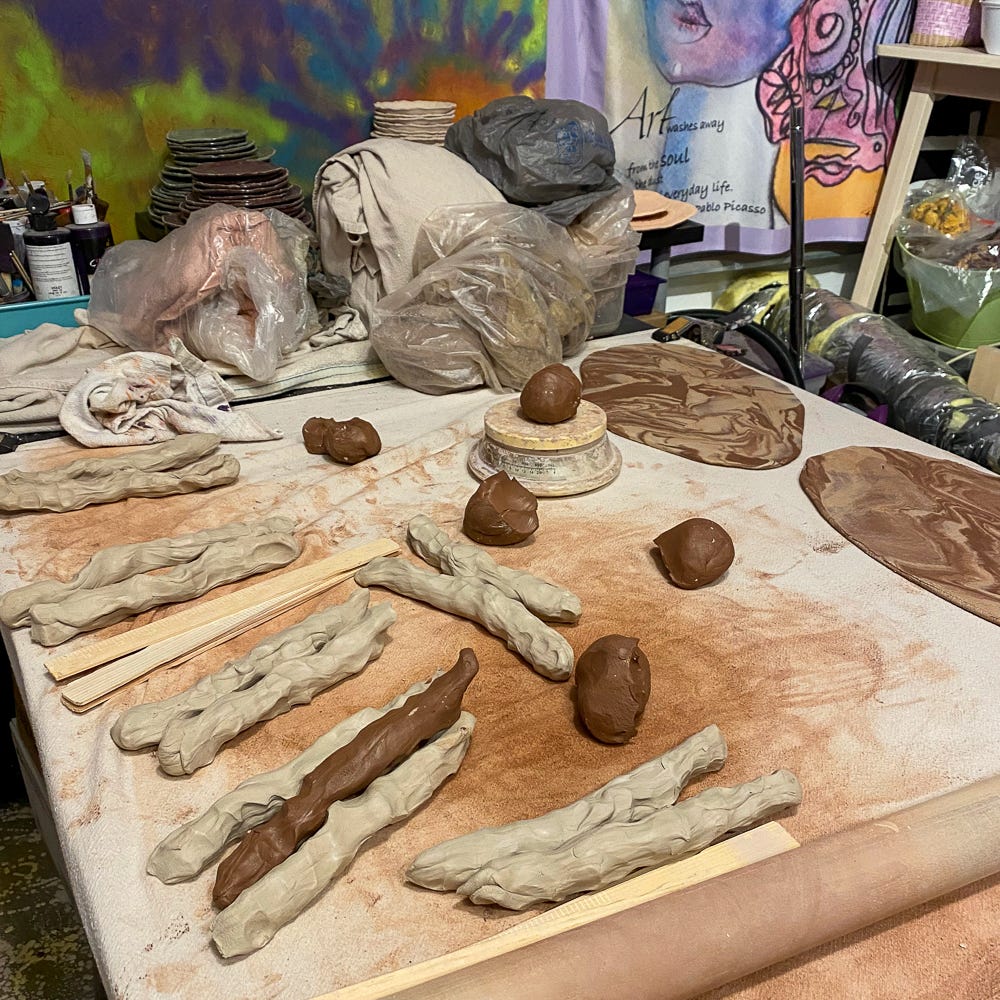 AirDry Clay & Art Journaling. Last Night in Art Journaling was… by