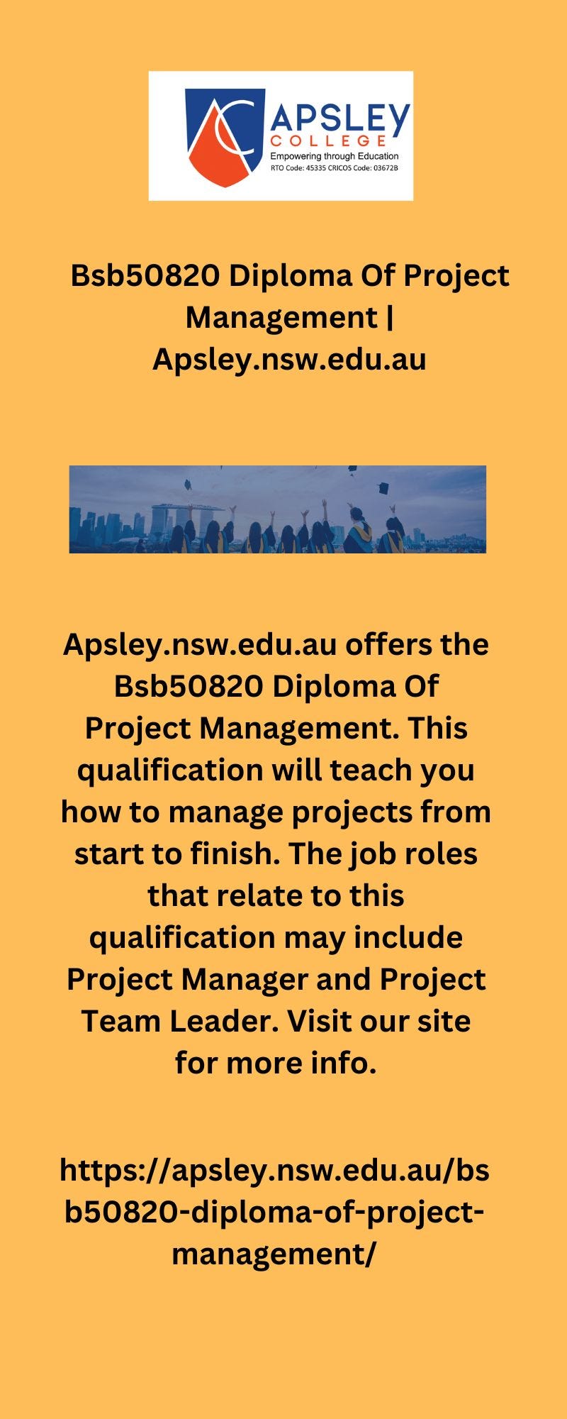 Bsb50820 Diploma Of Project Management Apsley.nsw.edu.au