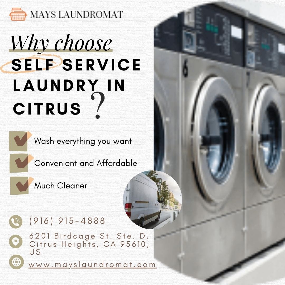 How does the Wash & Fold service at May’s Laundromat work? May’s