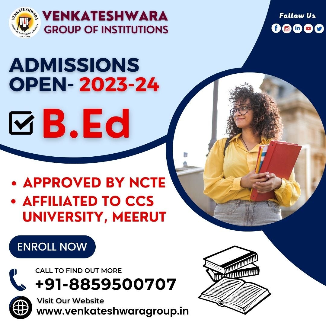 StepbyStep Process for B.Ed Admission 2023 by venkateshwara group