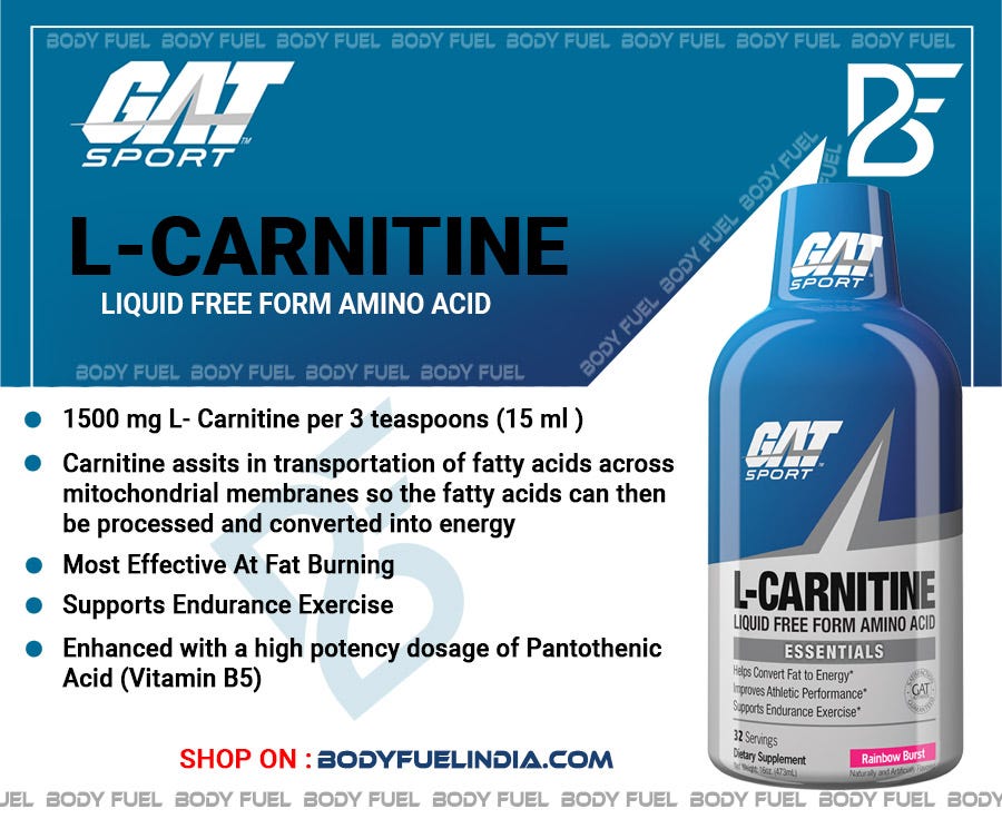 GAT LCARNITINE LIQUID 3000MG Body Fuel Medium