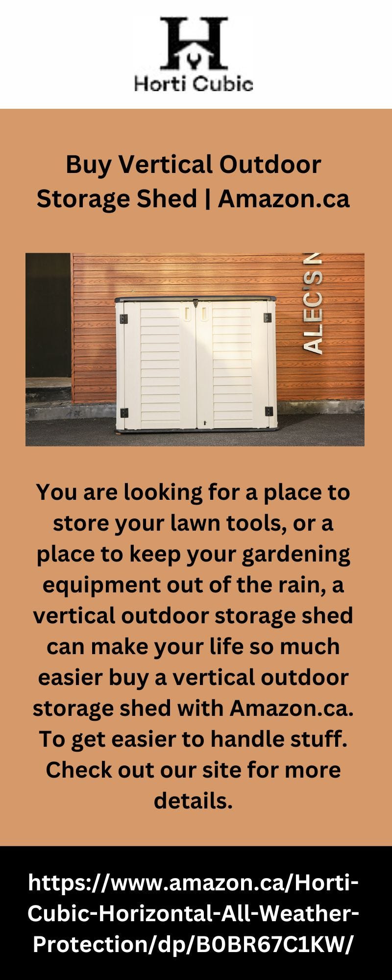 Vertical Outdoor Storage Shed Online Amazon.ca hortic Medium