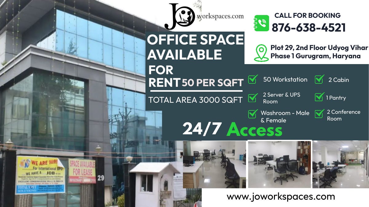 Best Commercial Office Space in Gurgaon Joworkspaces Joworkspaces