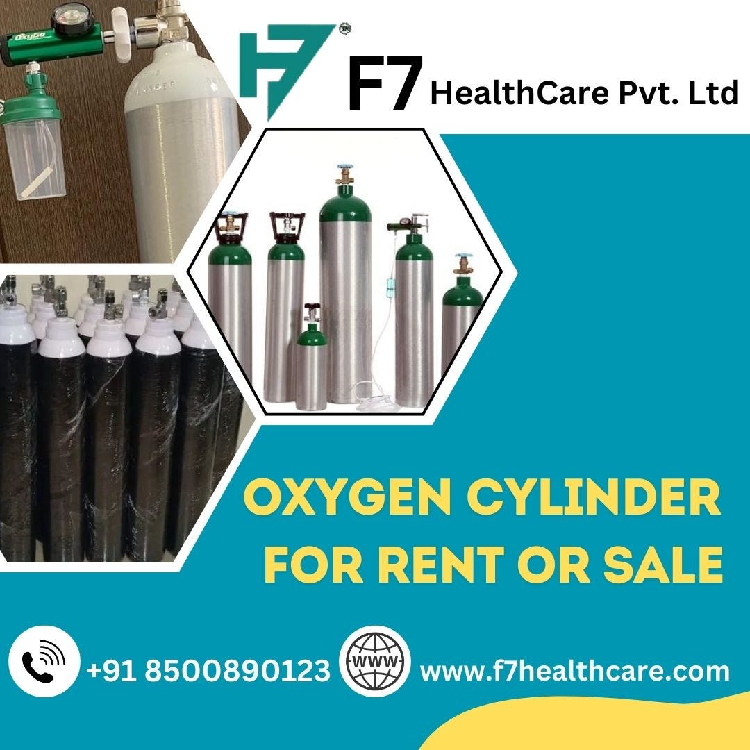 Oxygen Cylinder For Rent And Sale In Bangalore. F7 HealthCare Pvt Ltd