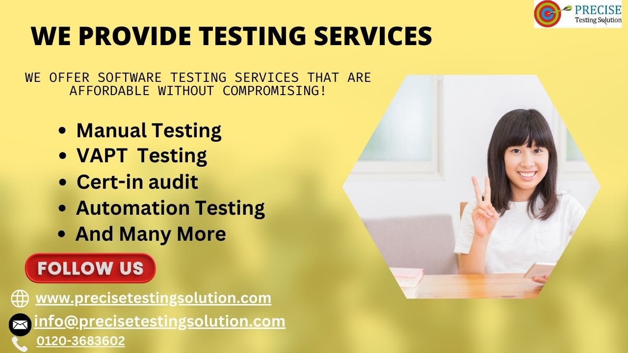 Precise testing solution company is the best services provided in