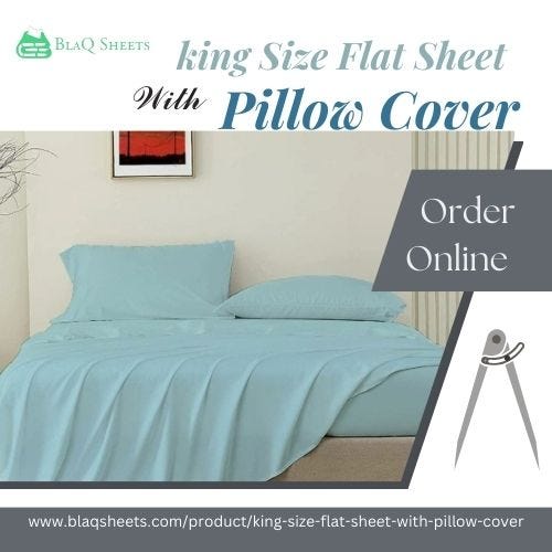 Queen Size Flat Sheet Timeless Elegance, Lasting Comfort BlaQ Sheets Medium