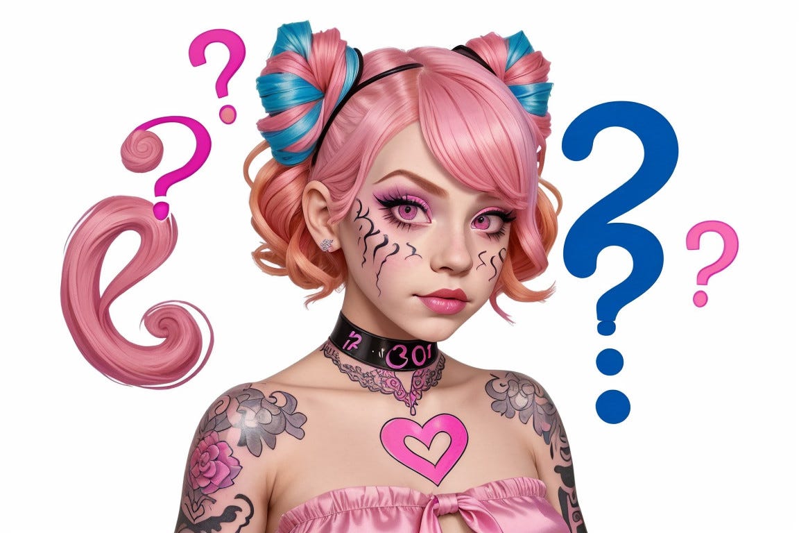 Satanic TransGirl For Trump. Internal struggle between political and