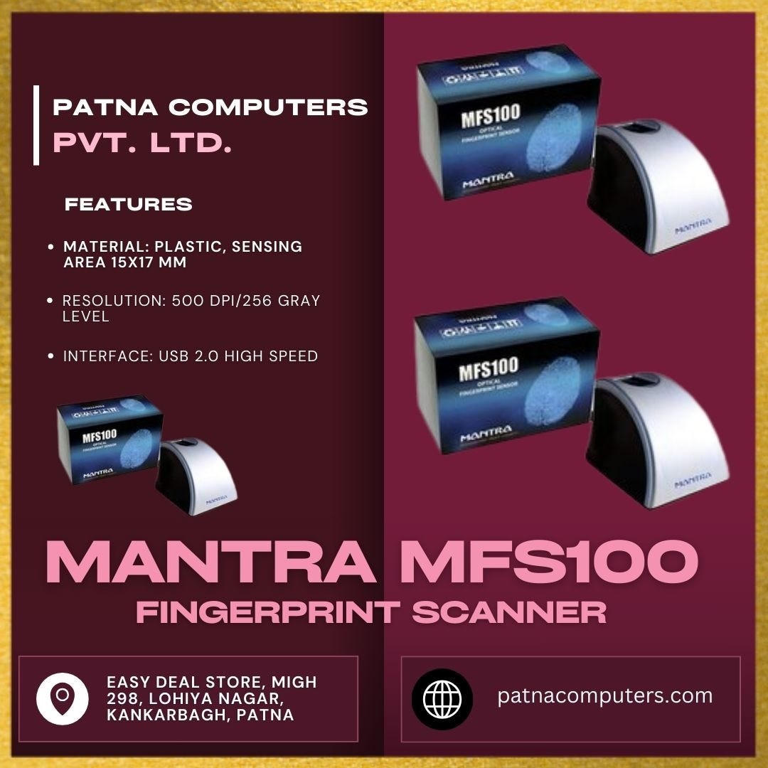 Mantra MFS100 Biometric Single Fingerprint Scanner Online Patna Computers Pvt. Ltd. Medium