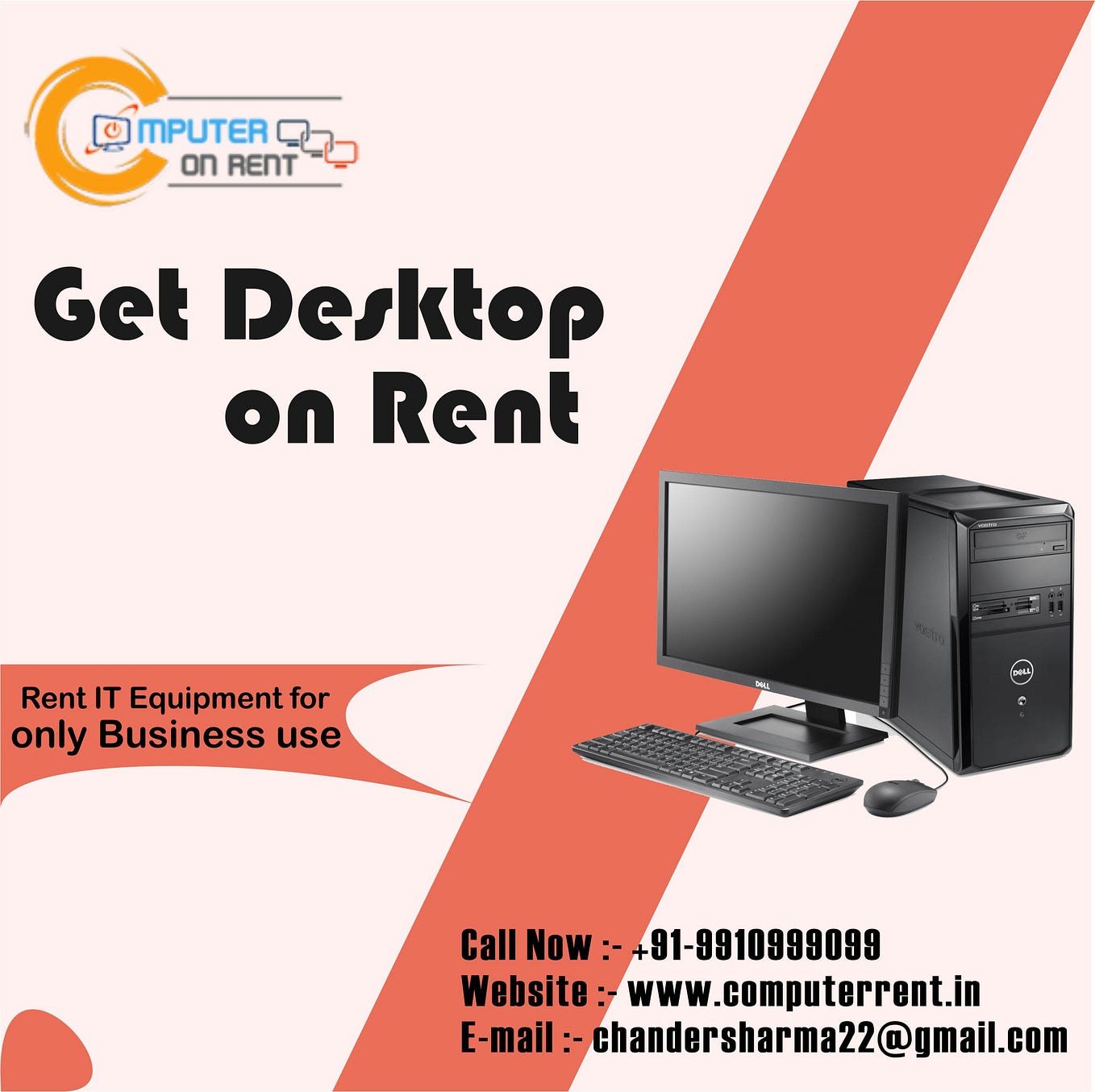 Computer rent in Noida! 9910999099 computer Hire Medium