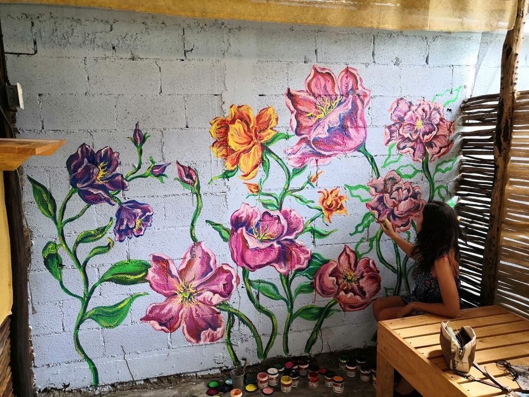 Flower Murals vs. Flower Graffiti What’s the Difference? by Danilo