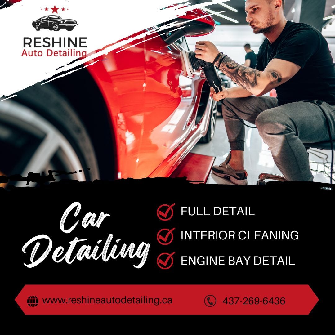 Interior Car Detailing Services in Ajax with ReShine Auto Detailing