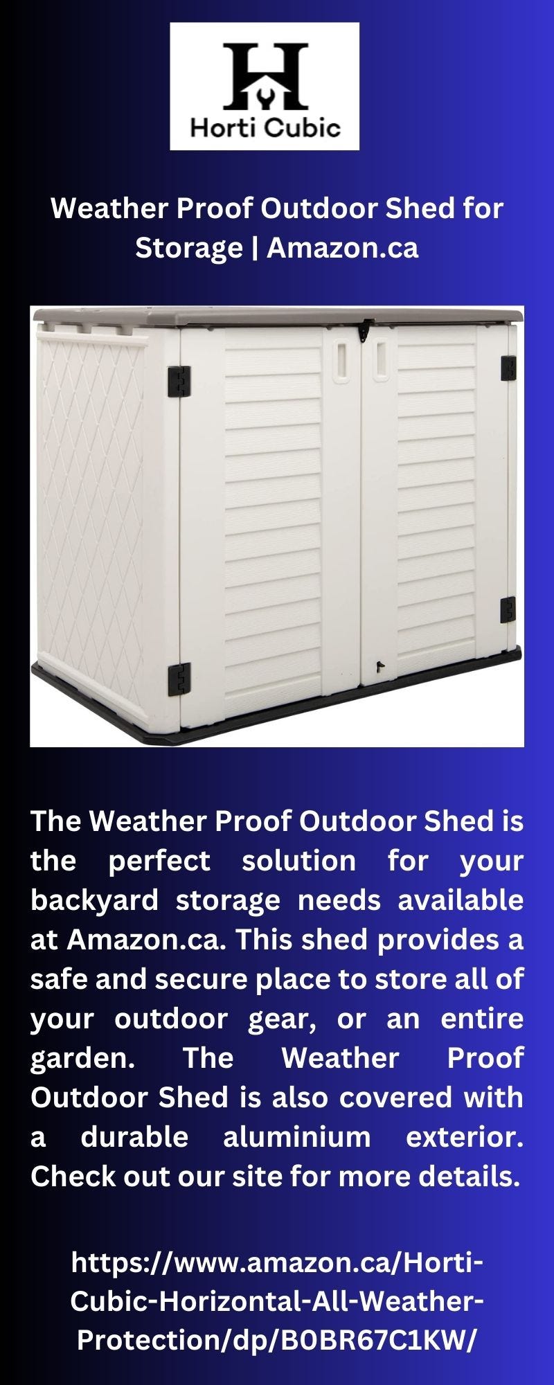Foldable Outdoor Storage Shed for Patio Amazon.ca hortic Medium