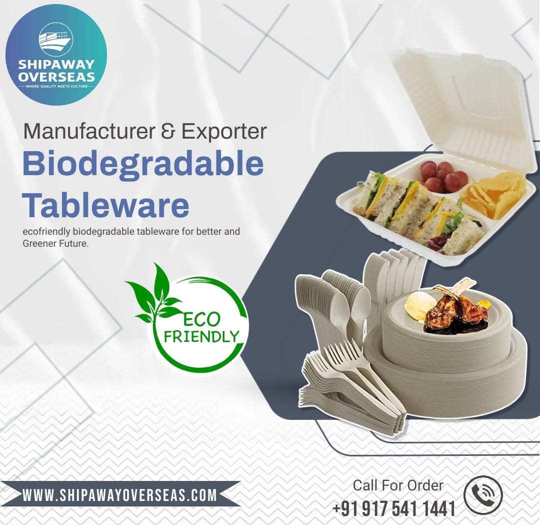 Biodegradable Tableware Product — SHIPAWAY OVERSEAS Shipaway Overseas