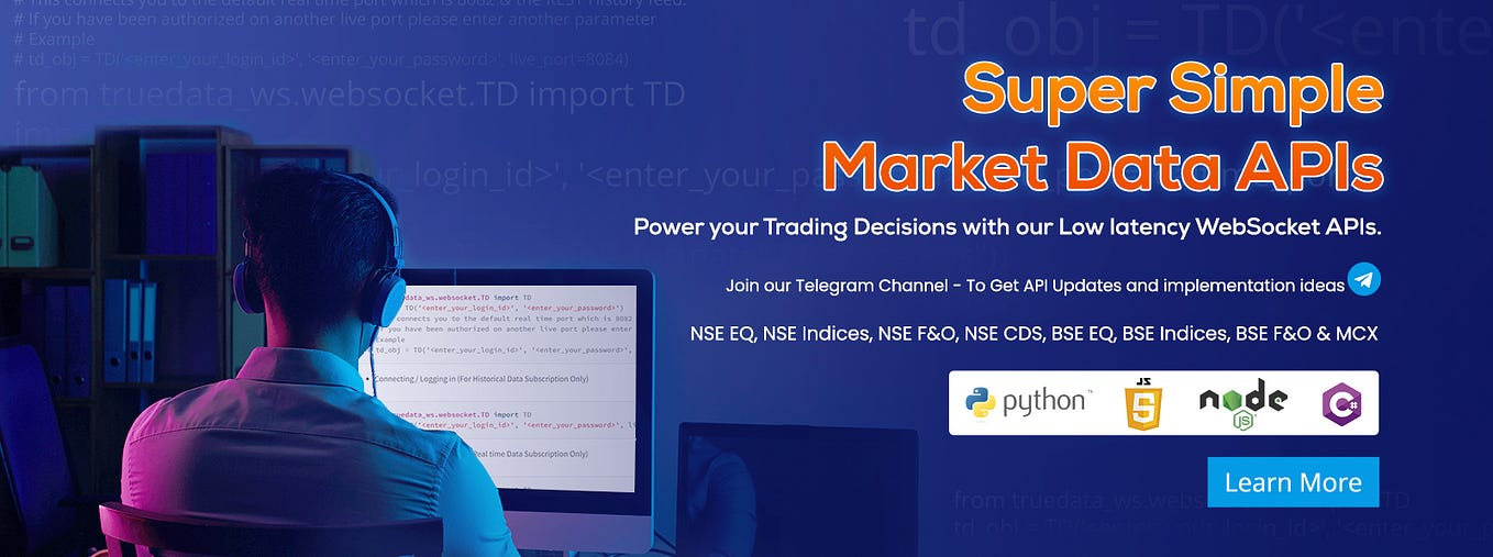 Best Market Data API for NSE, BSE, and MCX TrueDataFinancial