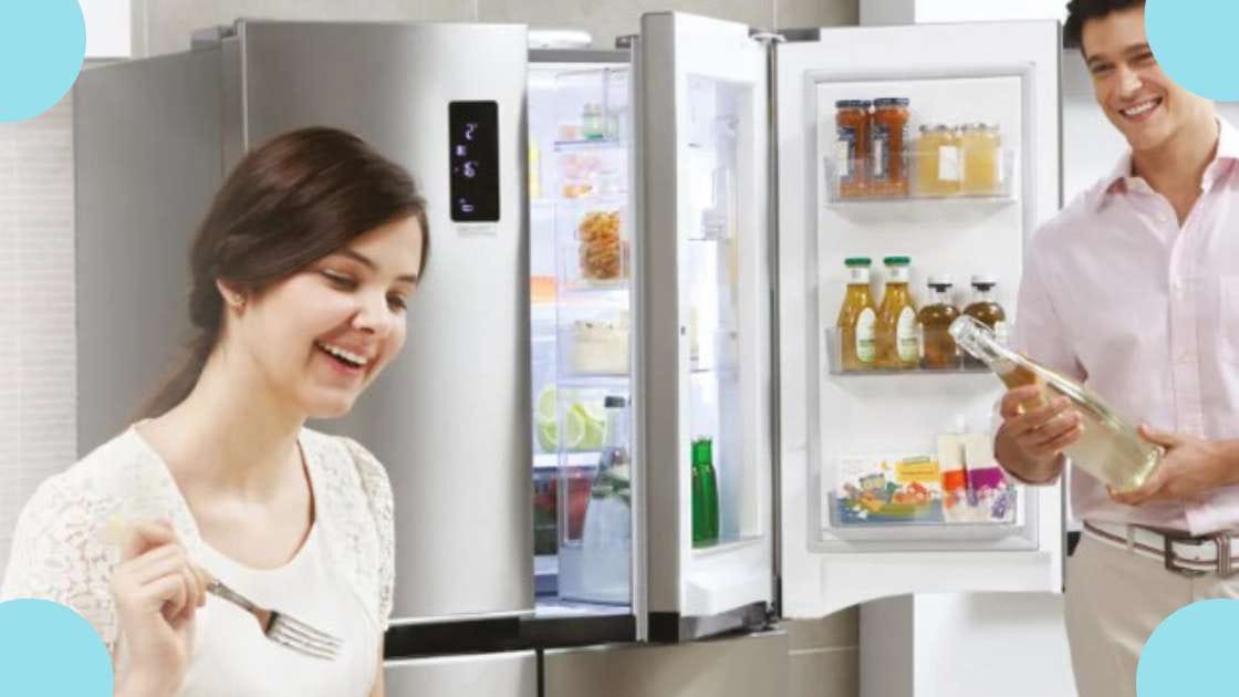 42 inch counter depth builtin side by side smart refrigerator by