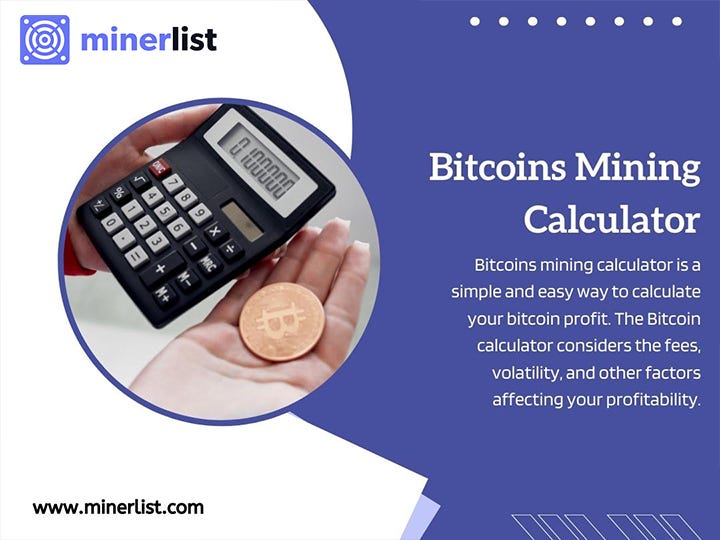 Bitcoin Calculator MinerList Crypto Miners Medium
