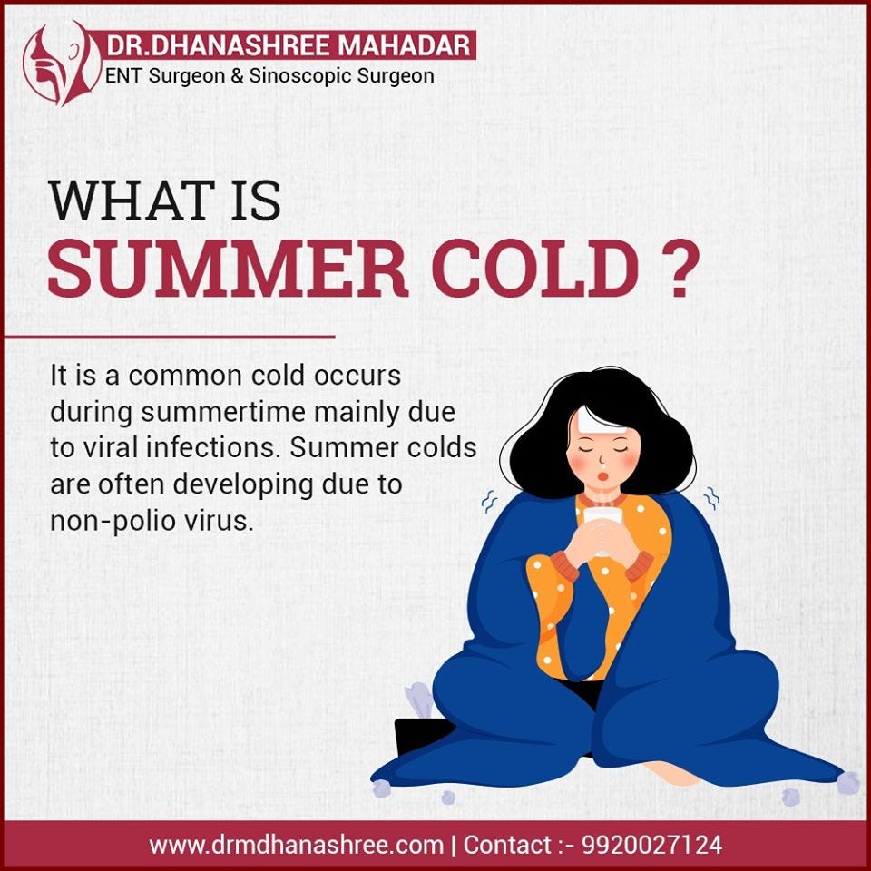 HOW CAN YOU PREVENT SUMMER COLD. Summer Cold is generally occurring