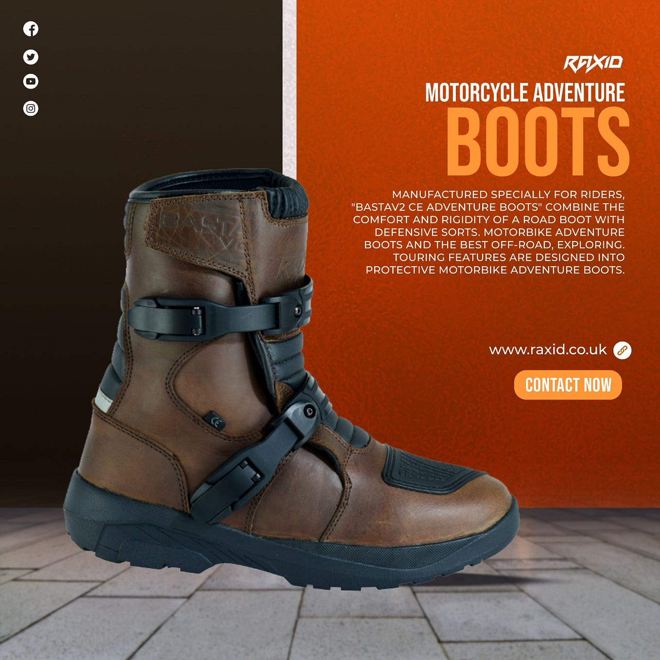 Urban Motorcycle Boots Raxidseo Medium