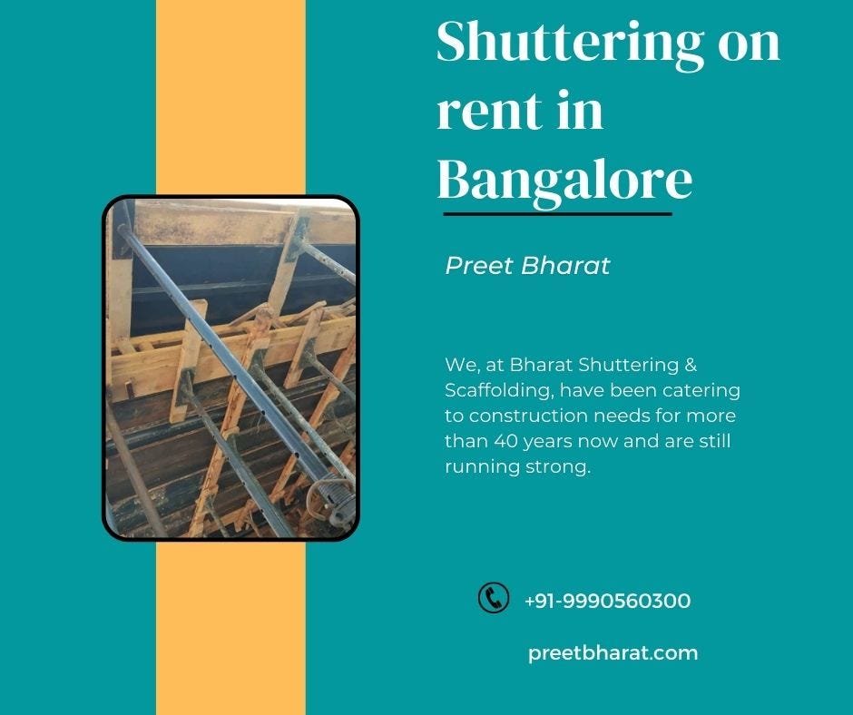 Shuttering on rent in Bangalore Priya Yadav Medium