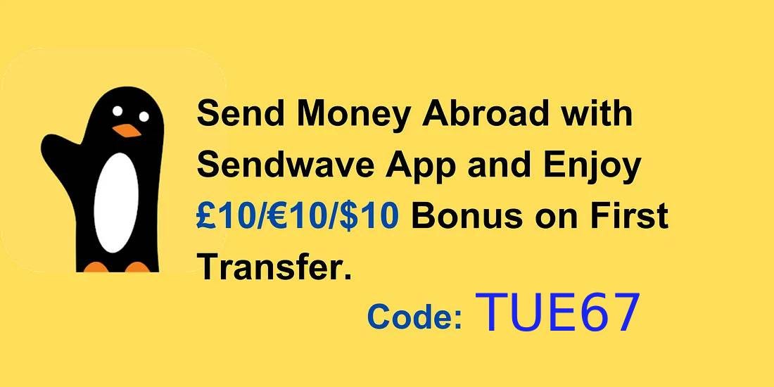 Sendwave Promo Code for 2024 TUE67 Sendwave Medium