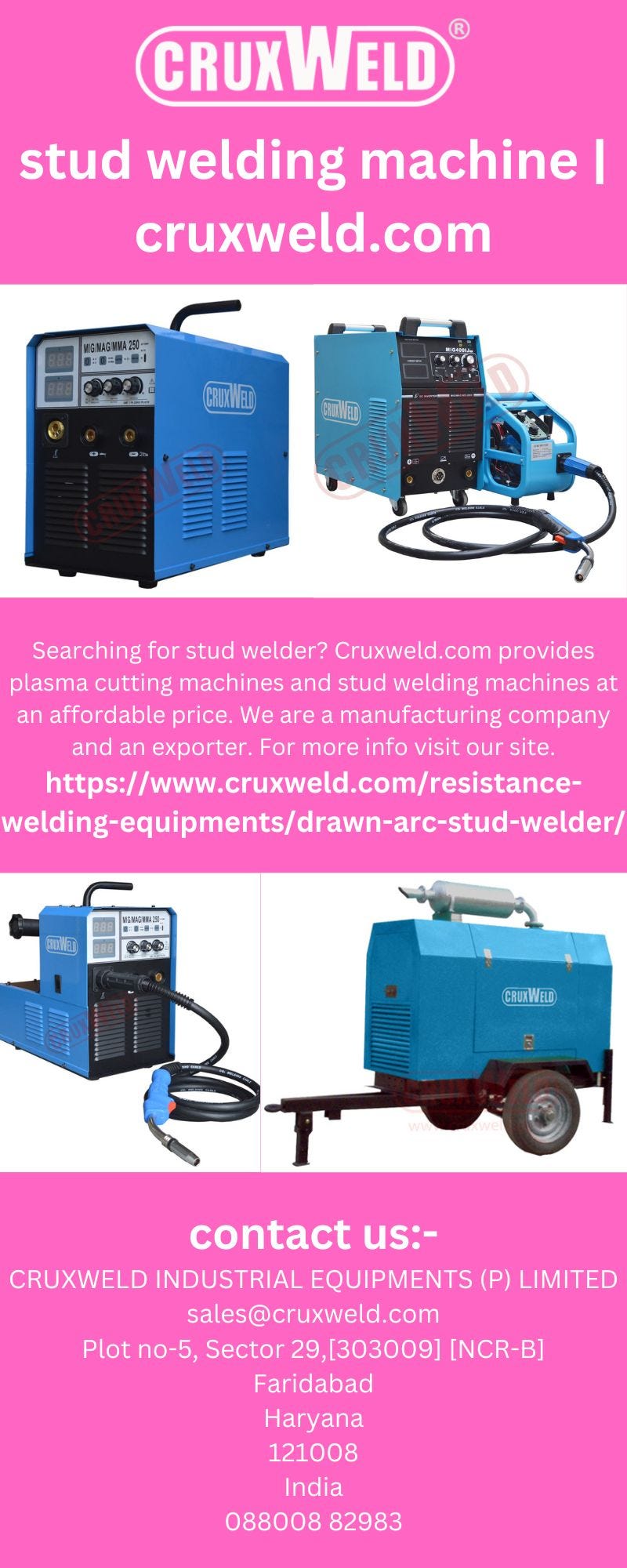 The Ultimate Welding Companion MIG Welding Machine 400 Amp Cruxweld