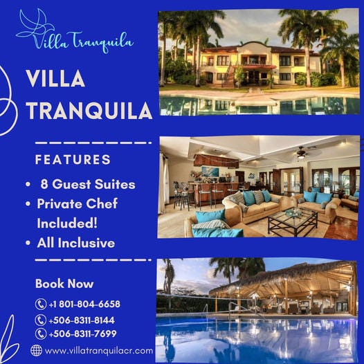 Tamarindo All inclusive Vacation Rental for Large Groups