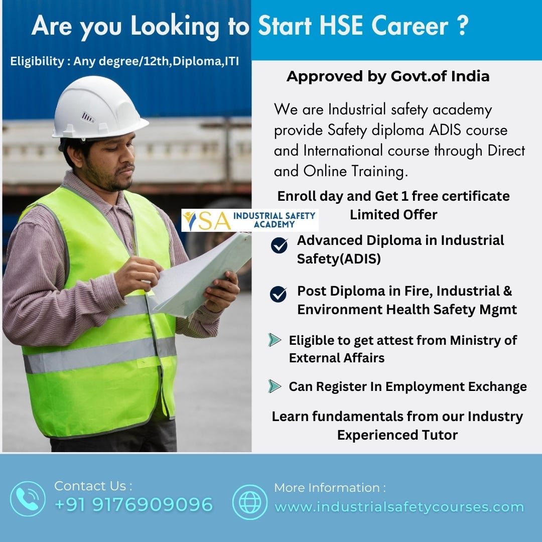 Safety Course in Chennai industrialsafetyacademy Medium