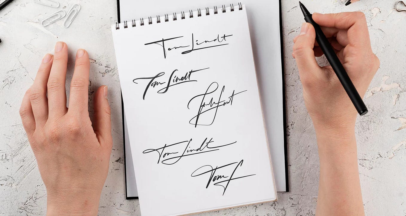 A complete guide to creating a calligraphic signature using an online