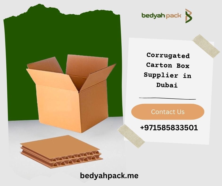 The Best Carton Box Supplier in Dubai Your Partner for Packaging