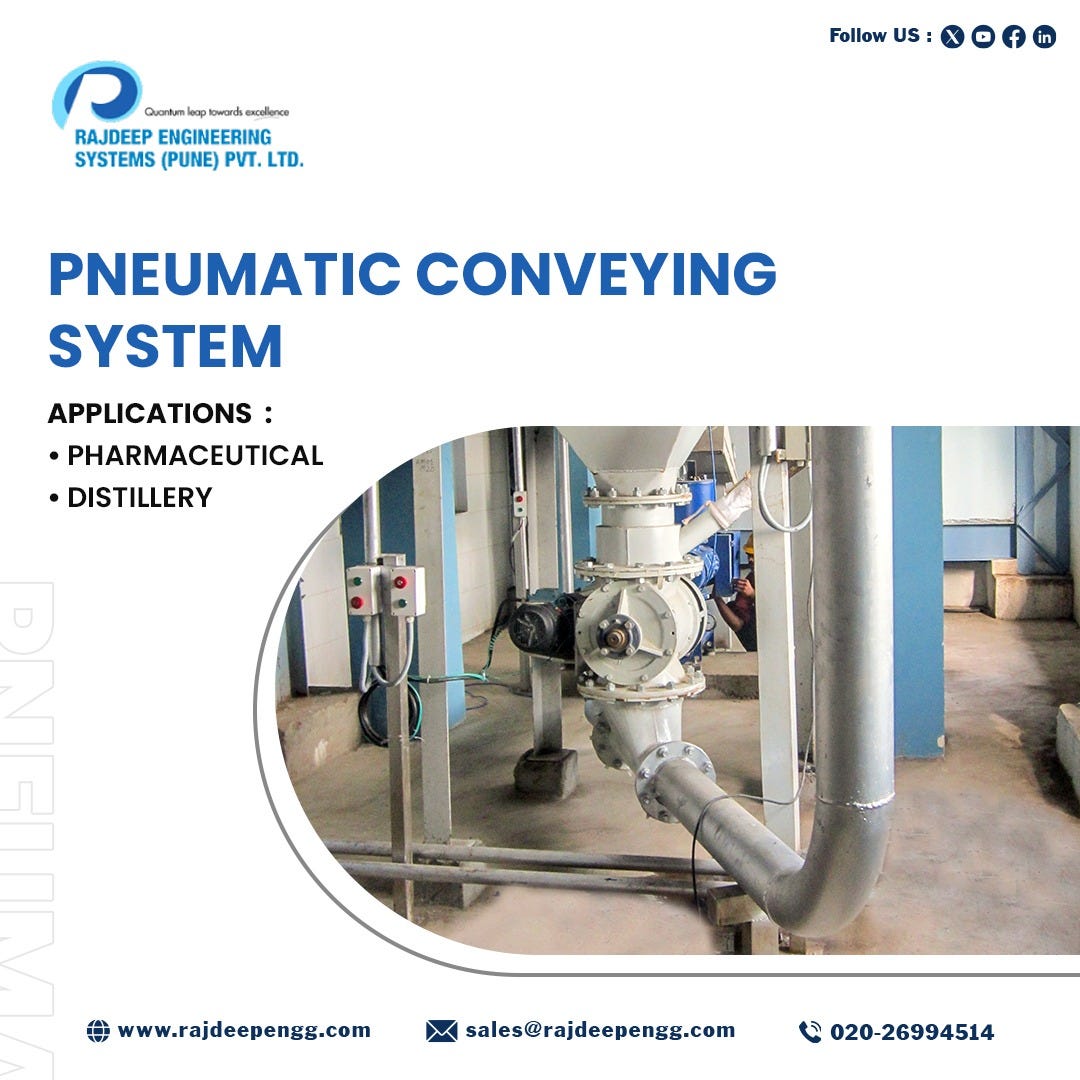 Features of Pneumatic Conveying Systems by Rajdeep engineering pvt