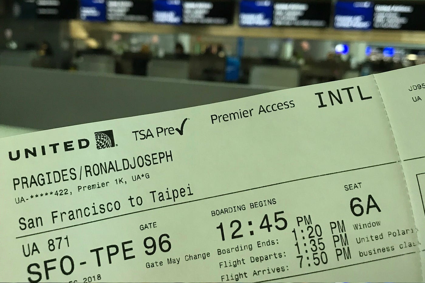 Mileage Run with United SFO to TPE by Ron Pragides Medium Mileage Run with United SFO to TPE by Ron Pragides Medium